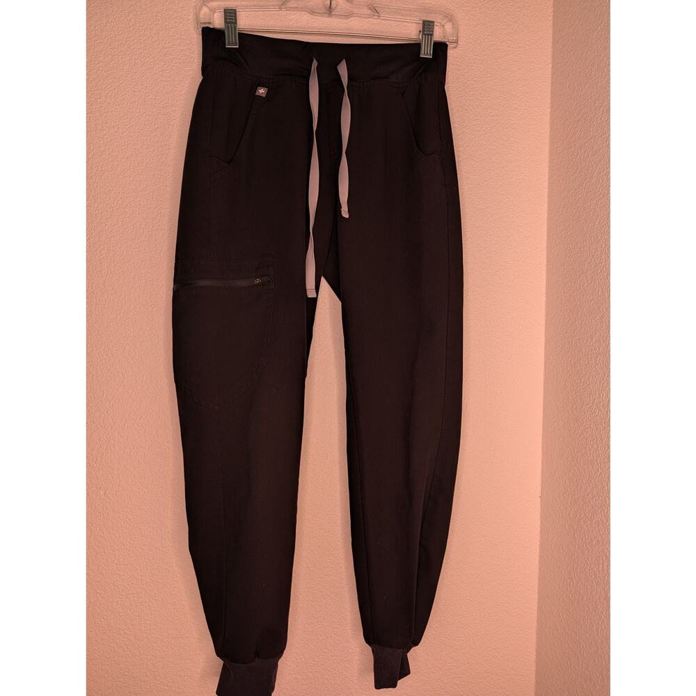 FIGS Zamora Jogger Scrub Bottoms Women Black XXS Medical Healthcare Casual